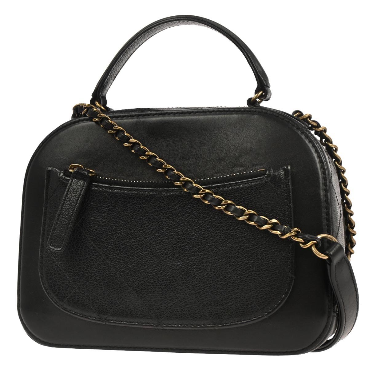 Chanel Chanel Coco Curve Vanity Case Calfskin and Quilted Goatskin Small Zwart