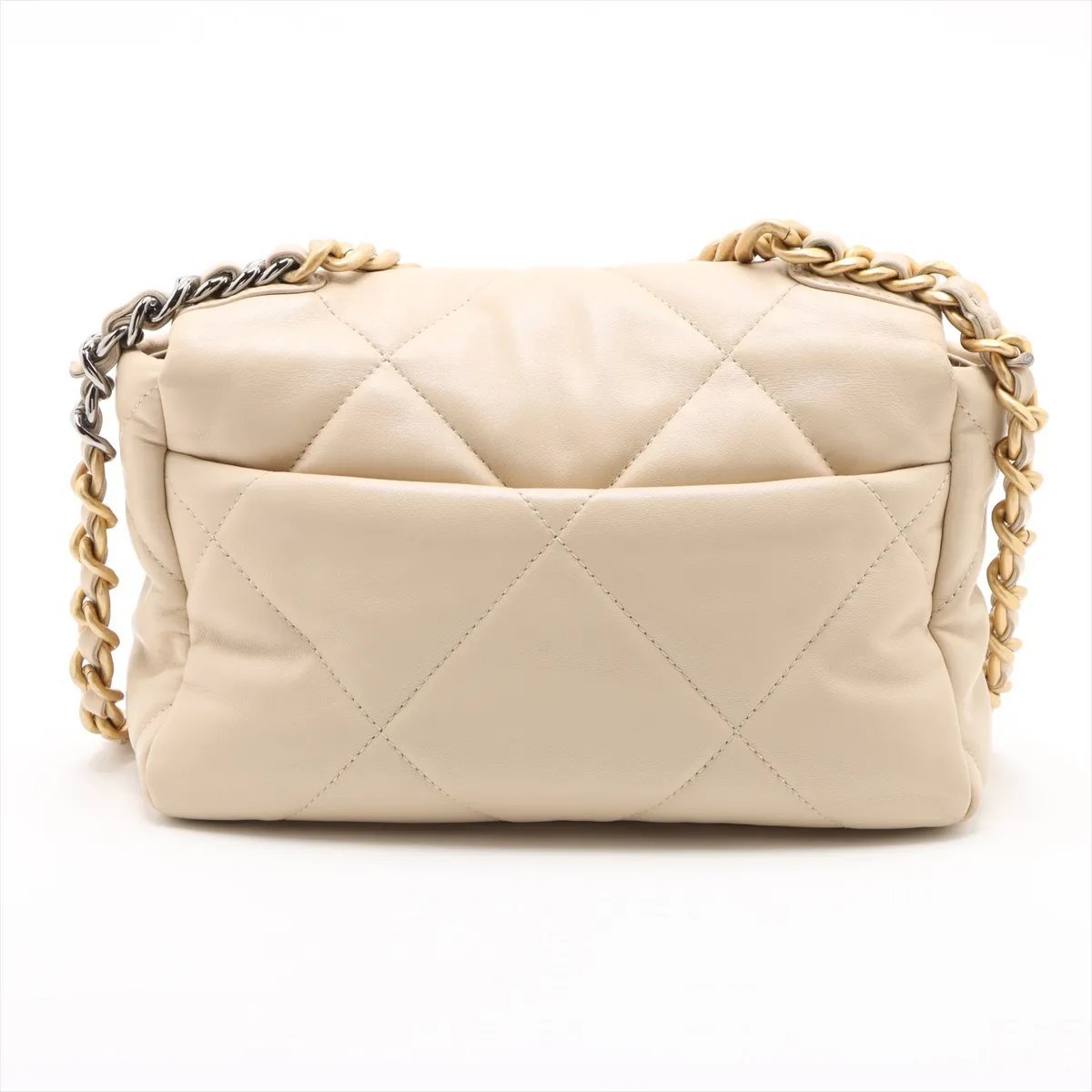 Chanel Vintage Metal CC Lambskin Small Beige