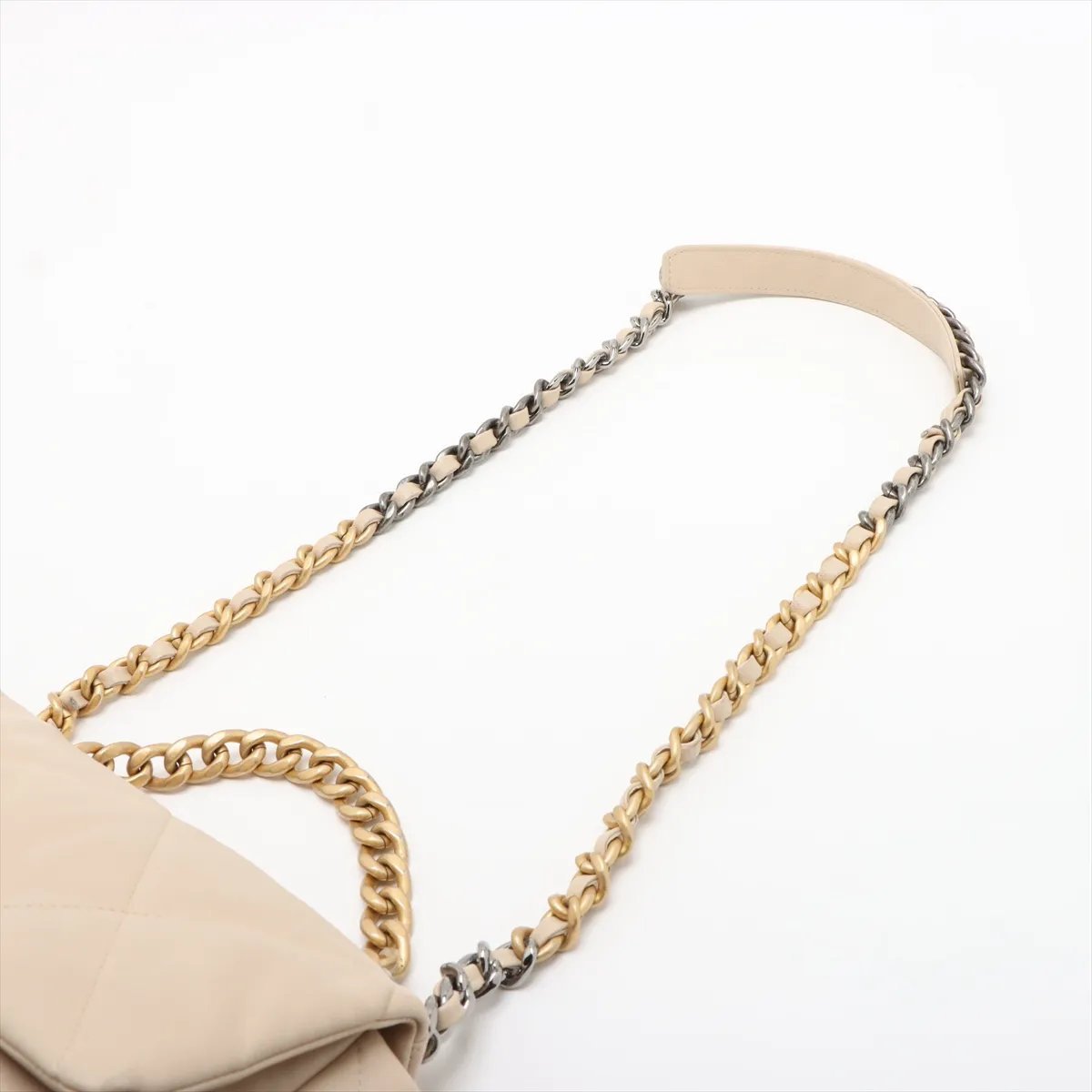 Chanel Vintage Metal CC Lambskin Small Beige