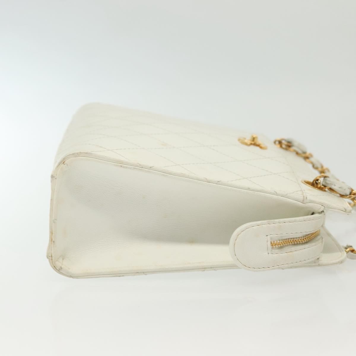 Chanel Chanel CC Shoulder Bag Quilted Caviar Wit