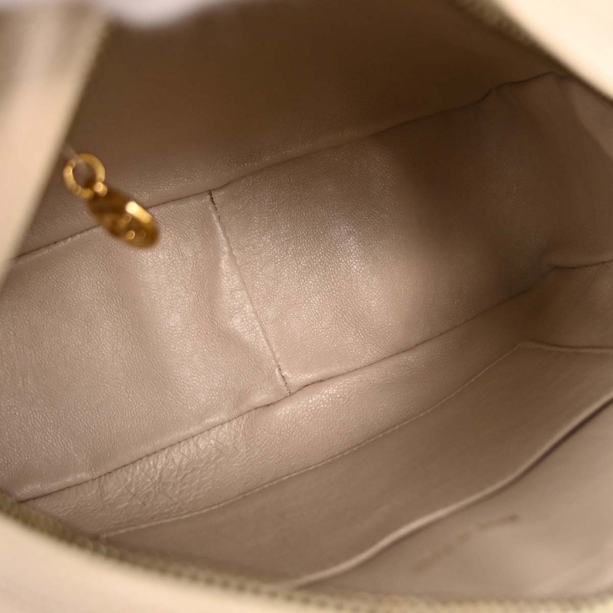 Chanel Chanel Vintage Chain Camera Bag Quilted Caviar Small Beige