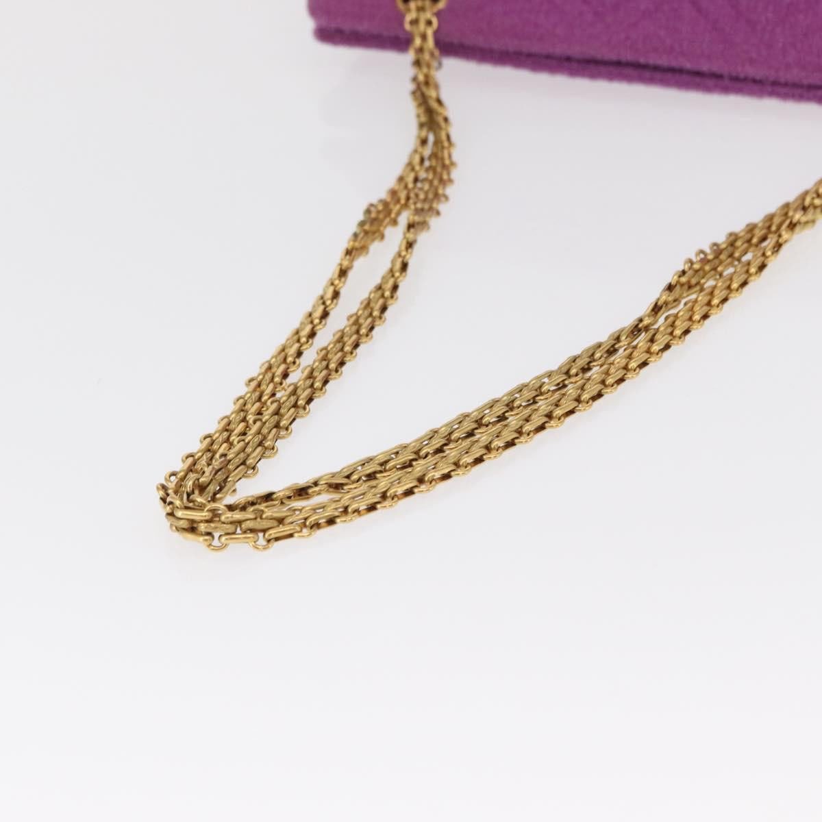 Chanel Chanel Vintage Mademoiselle Chain Zip Tote Quilted Terry Cloth Medium Paars