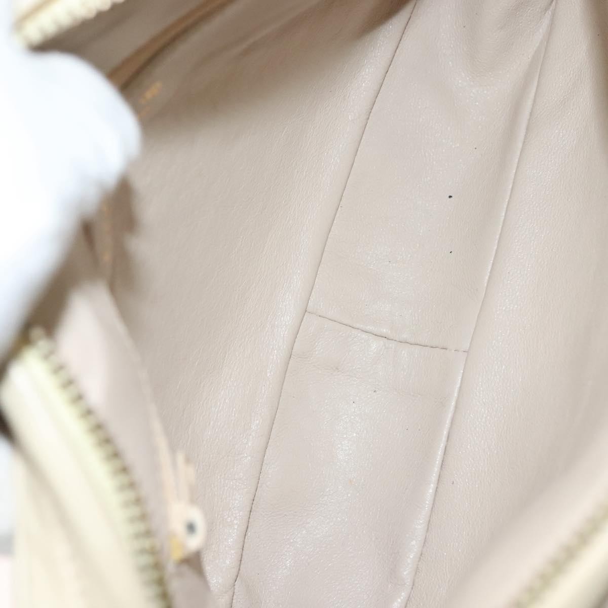 Chanel Chanel Vintage Front Pocket Camera Bag Quilted Lambskin Medium Wit