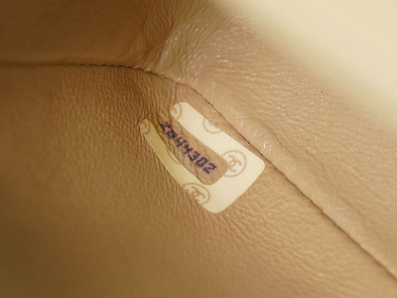 Chanel Chanel Vintage CC Chain Flap Bag Quilted Lambskin Medium Beige