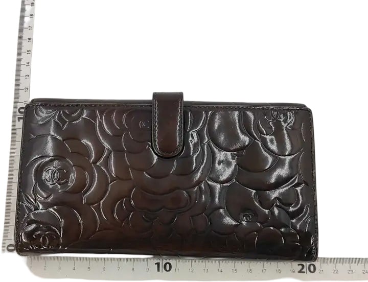 Chanel Camellia Flap Organizer Camellia Lambskin medium Zwart