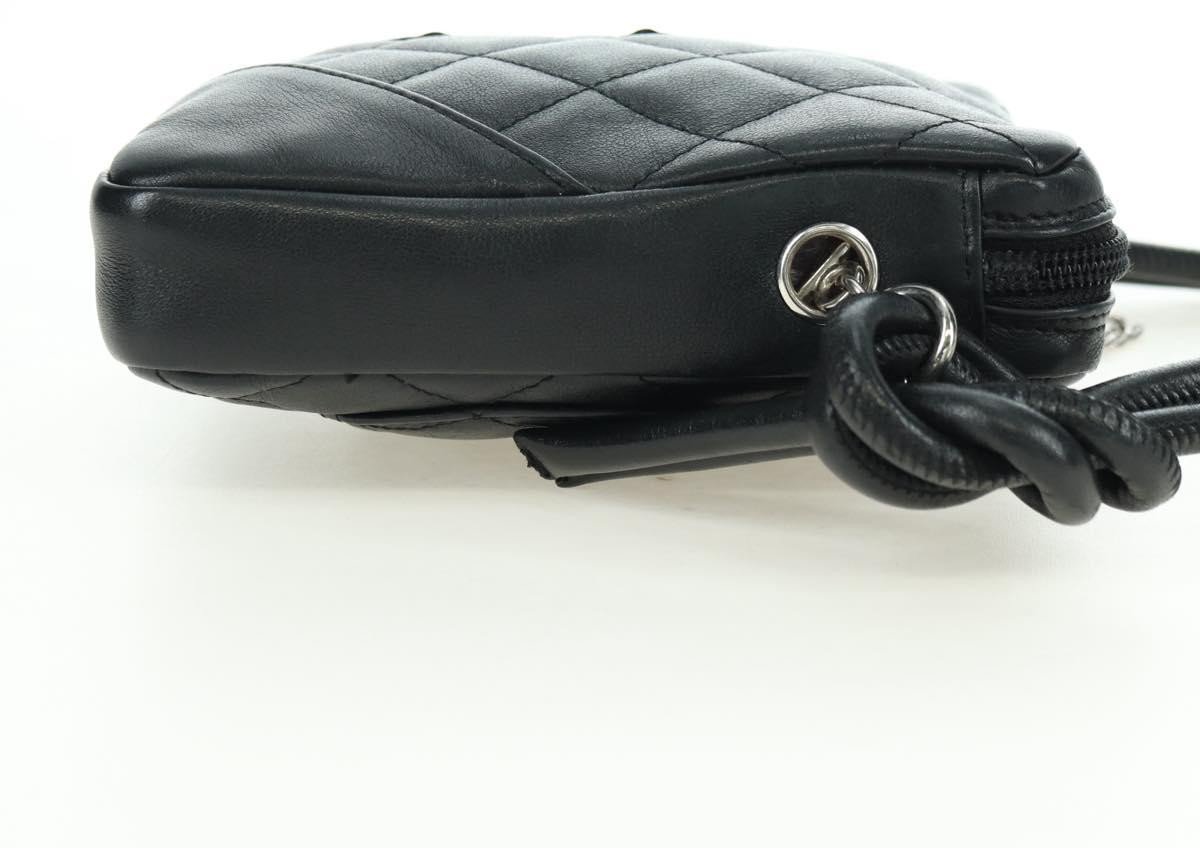 Chanel Cambon Crossbody Bag Quilted leather Zwart