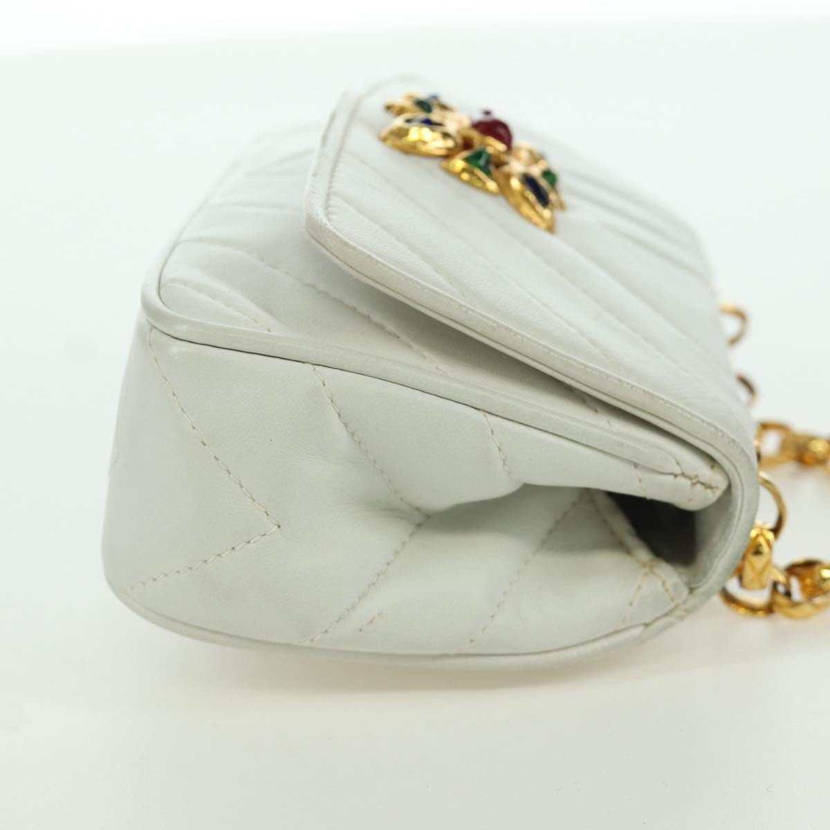 Chanel Vintage Gripoix Flap Leather Wit