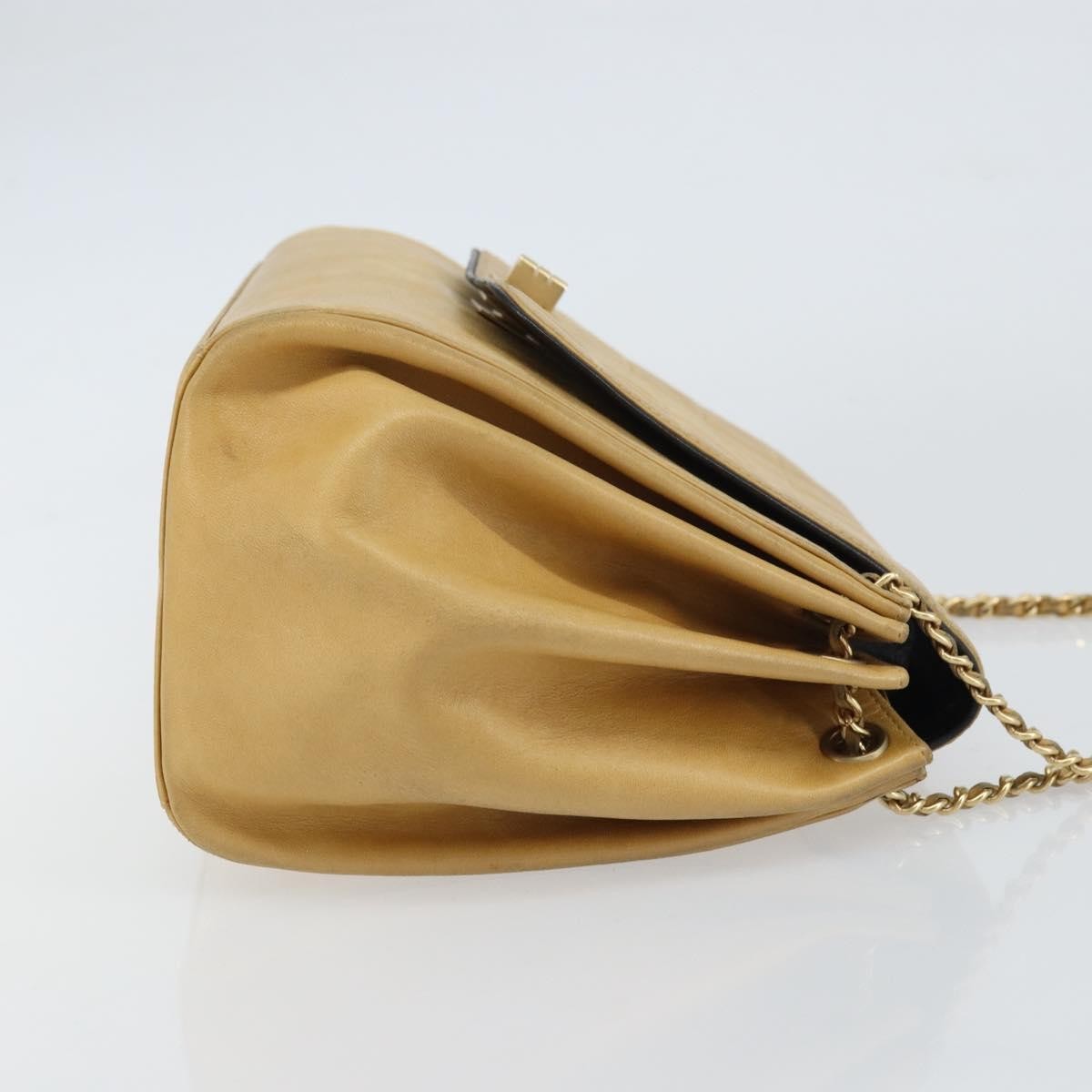 Chanel Chanel Chocolate Bar Accordion Reissue Flap Bag Quilted Lambskin Small Beige