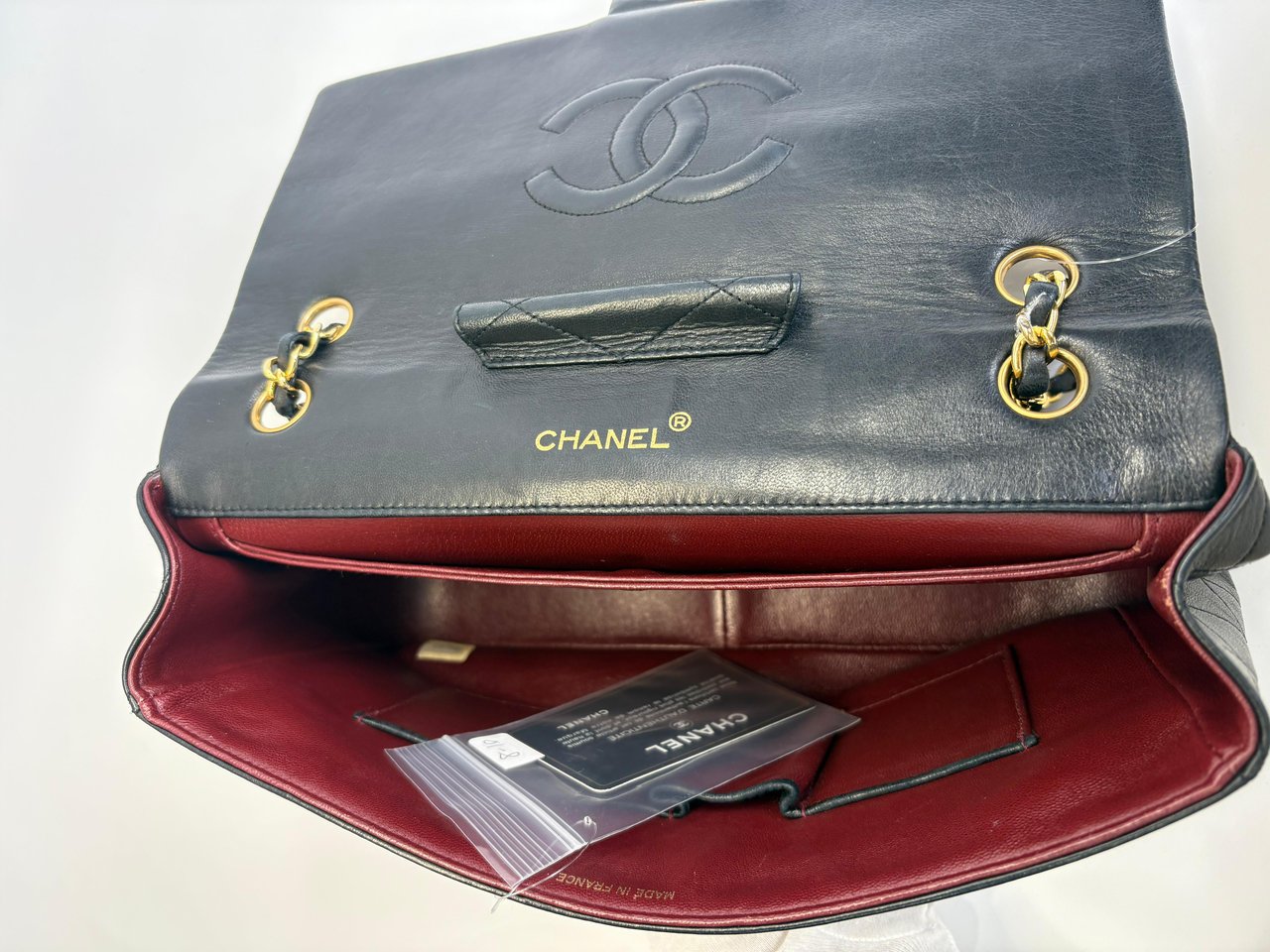 Chanel Vintage Classic Flap Bag Quilted Lambskin Zwart
