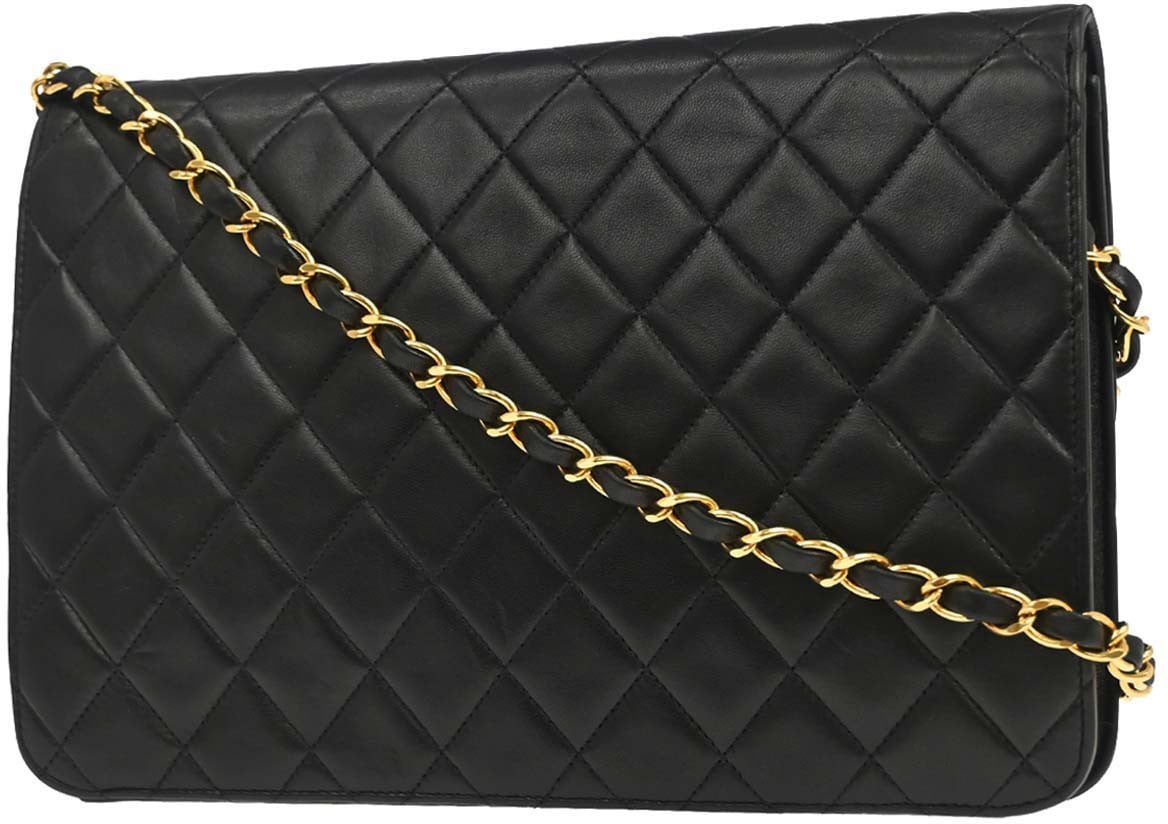 Chanel Vintage Classic Flap Quilted Lambskin Zwart