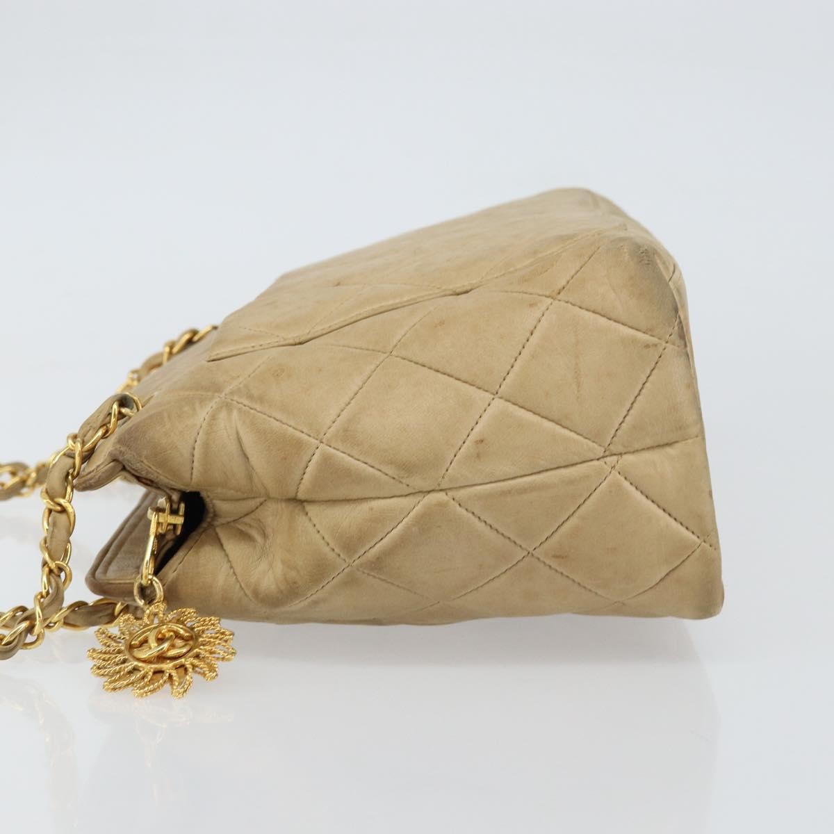 Chanel Chanel Vintage Camera Bag Quilted Leather Large Beige