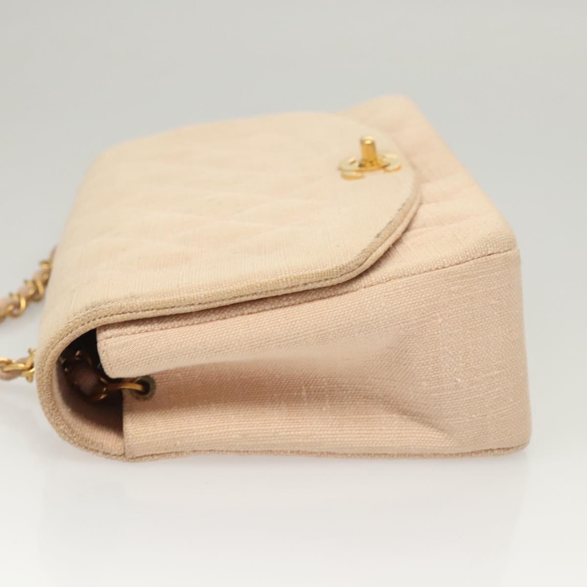 Chanel Chanel Vintage Diana Flap Bag Quilted Canvas Small Roze