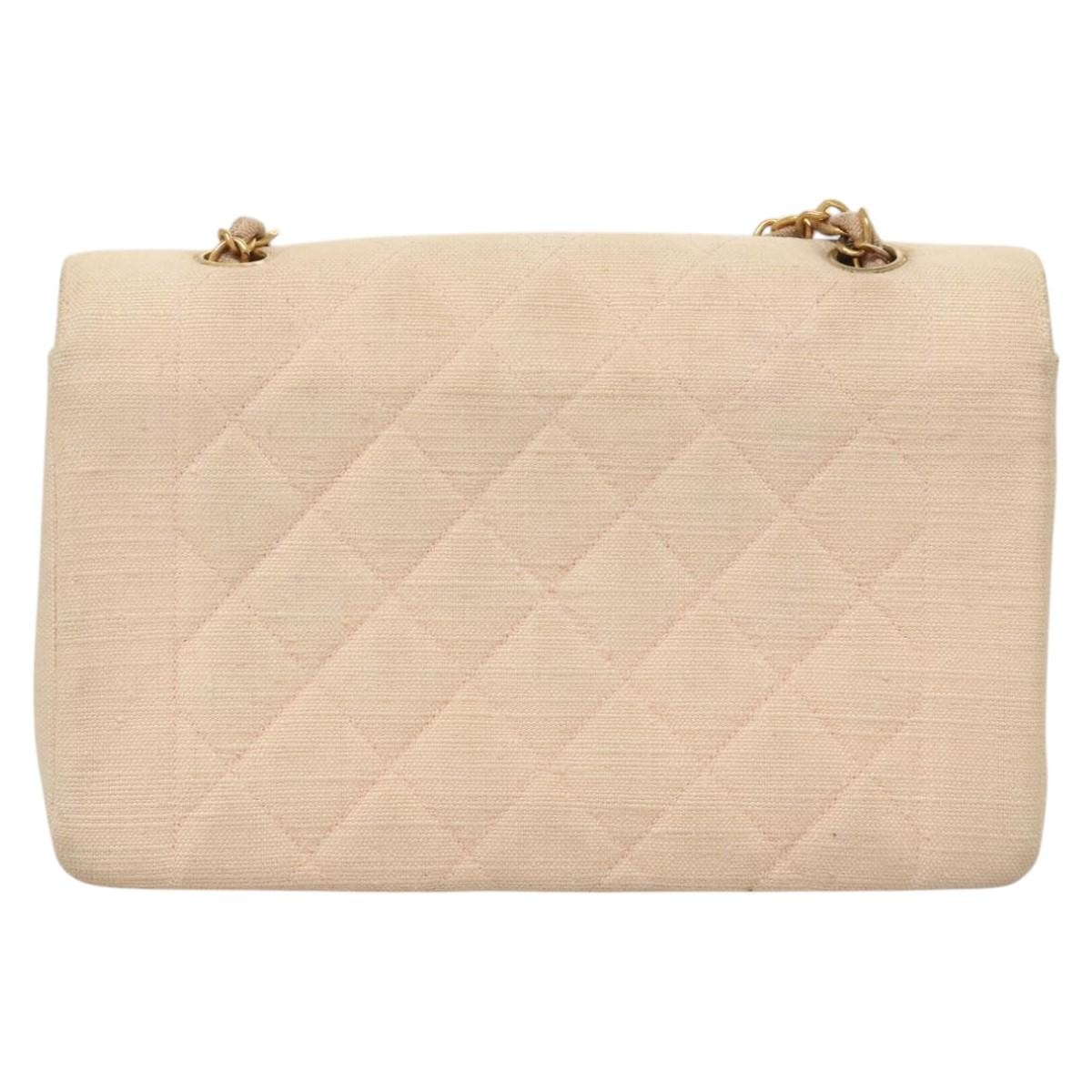 Chanel Chanel Vintage Diana Flap Bag Quilted Canvas Small Roze