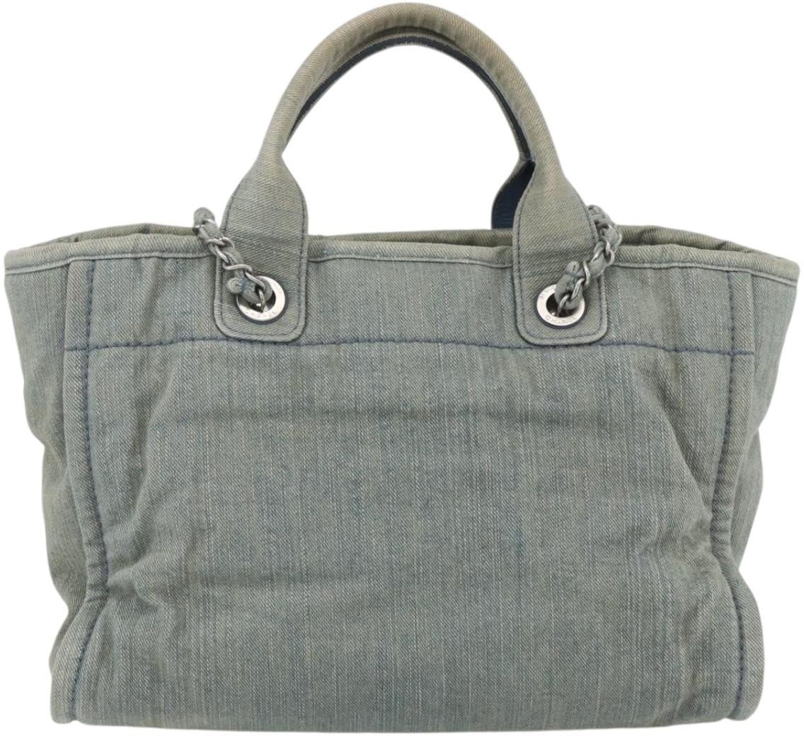 Chanel Chanel Deauville NM Tote Denim Medium Blauw