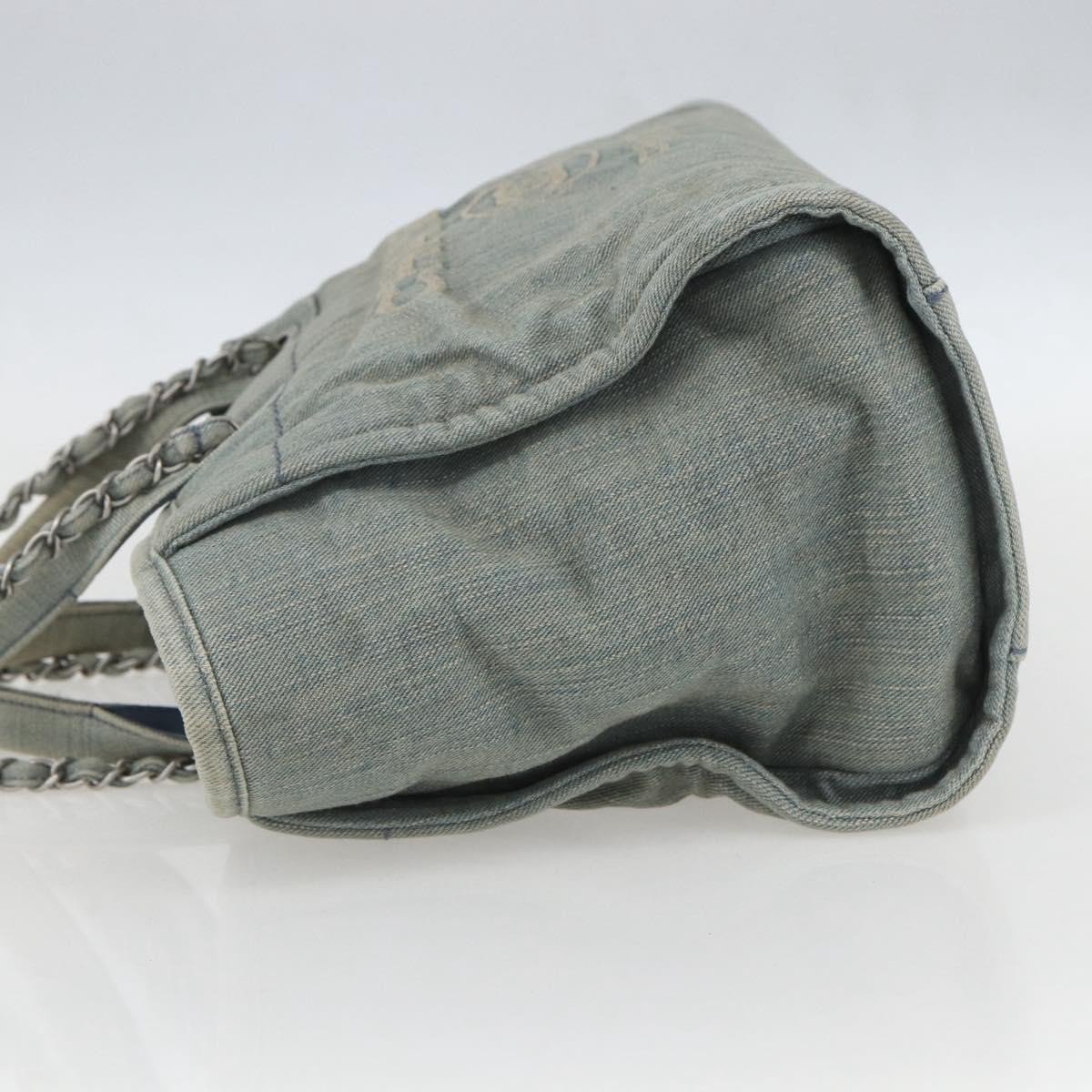 Chanel Chanel Deauville NM Tote Denim Medium Blauw