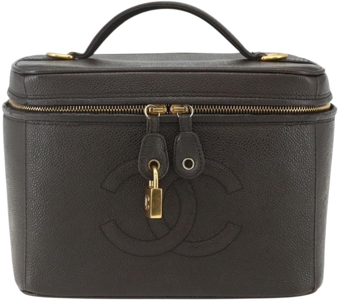 Chanel Chanel Vintage Timeless Vanity Case Caviar Small Zwart
