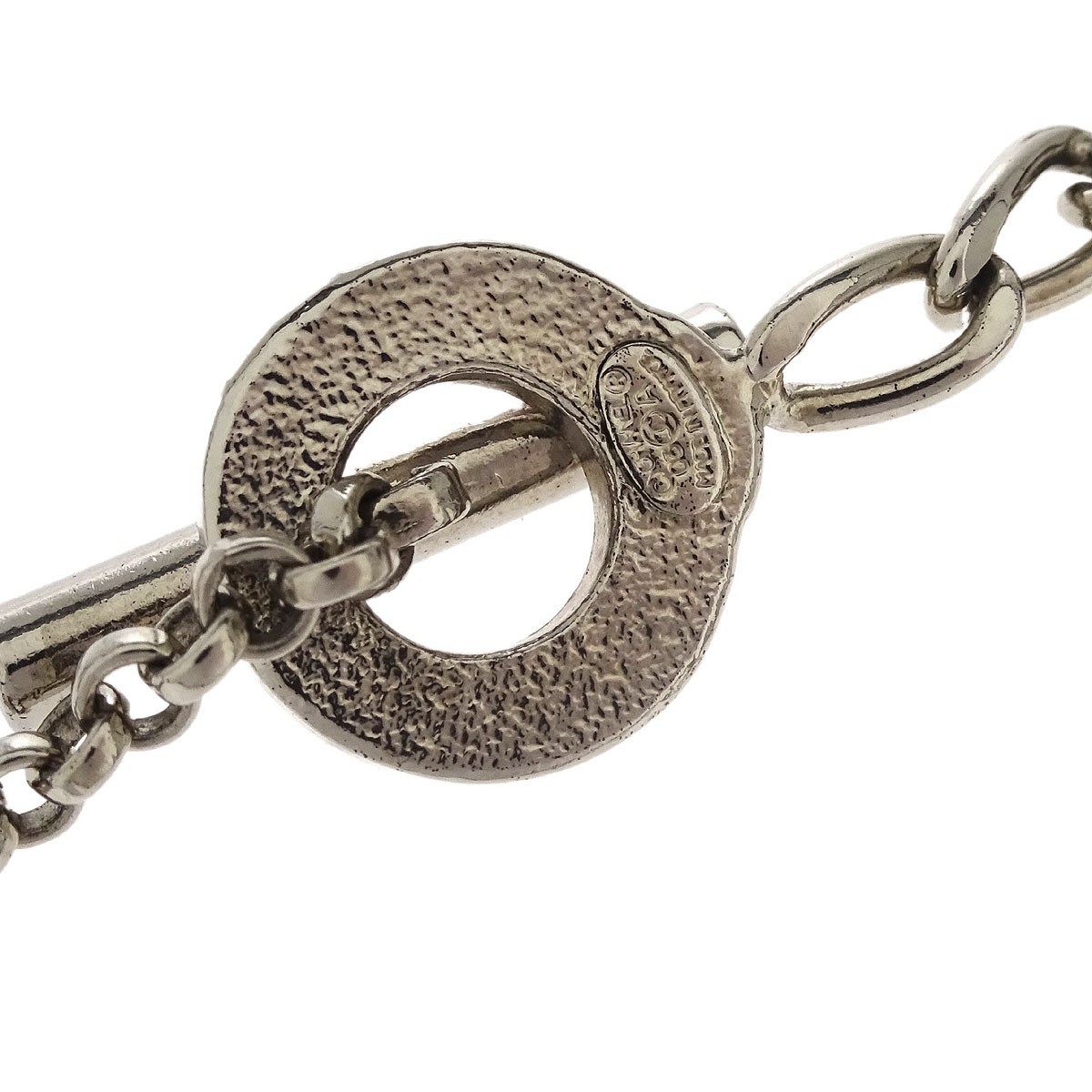 Chanel Chanel CC Pendant Necklace Metal Zilver