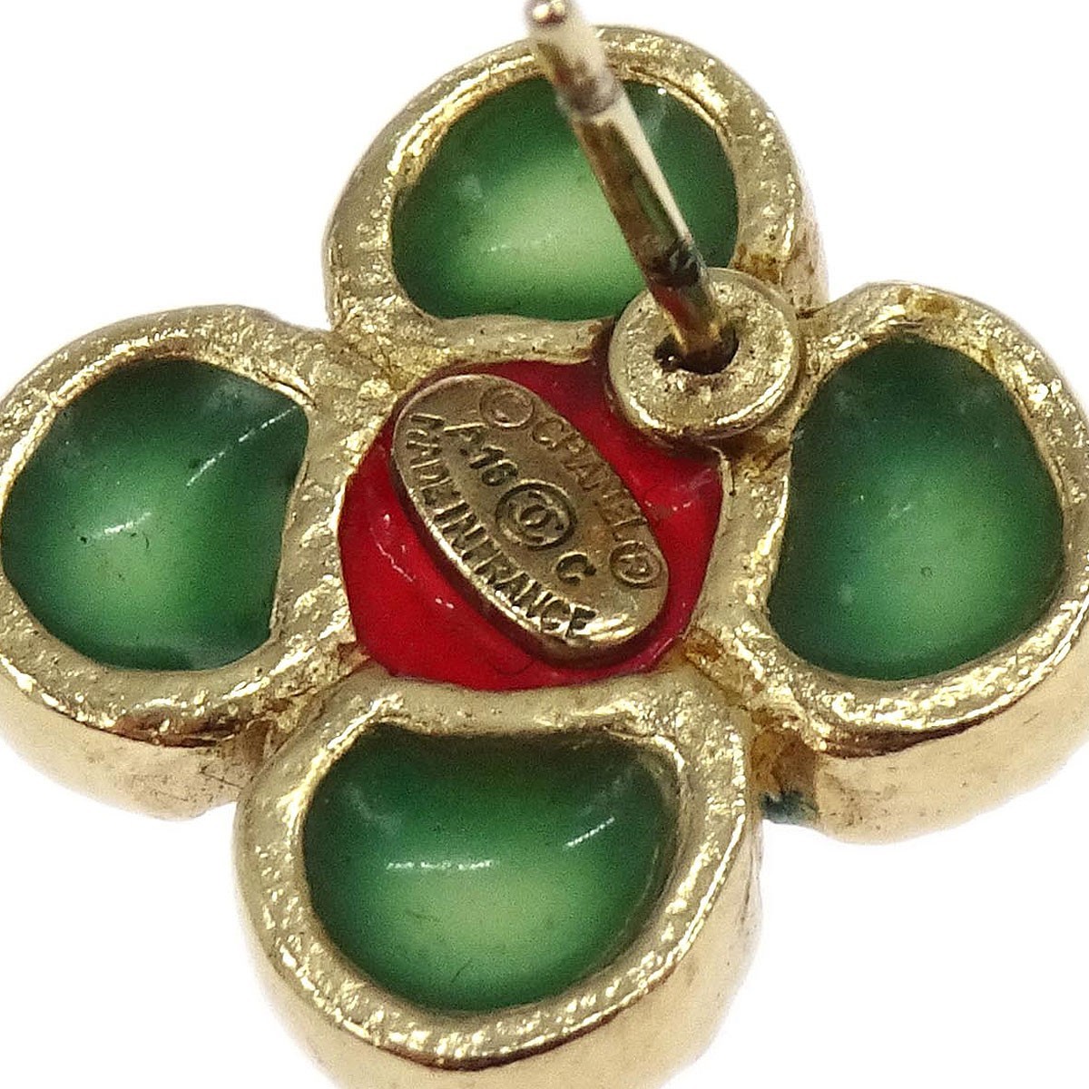 Chanel Chanel Clover Earring Metal Goud