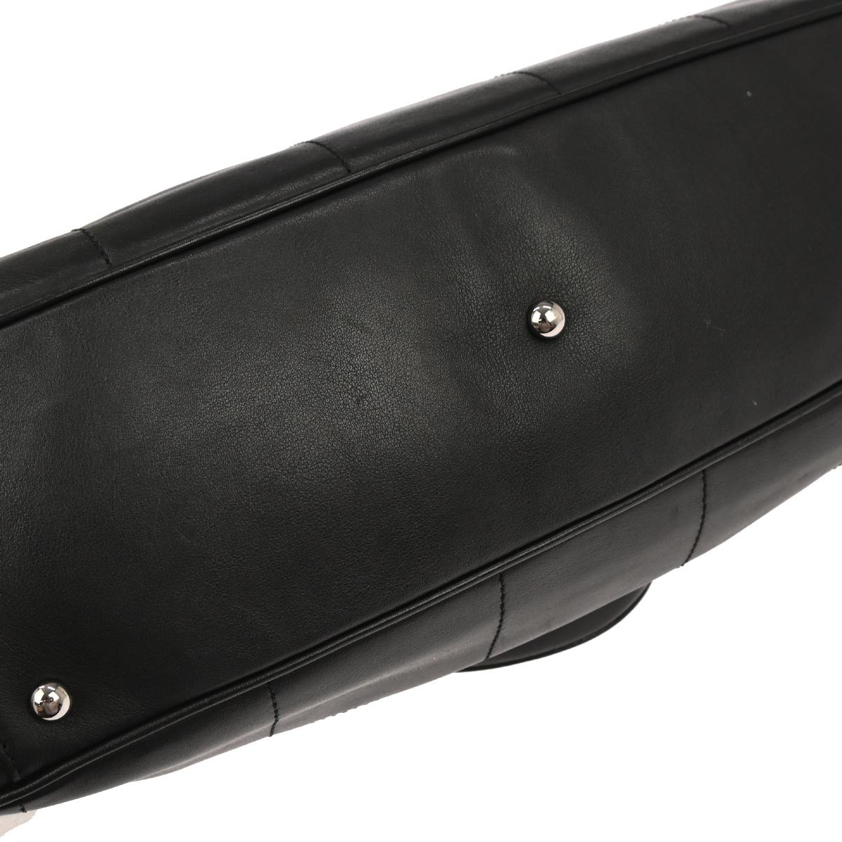 Chanel Chanel Square Stitch CC Boston Bag Quilted Leather Large Zwart