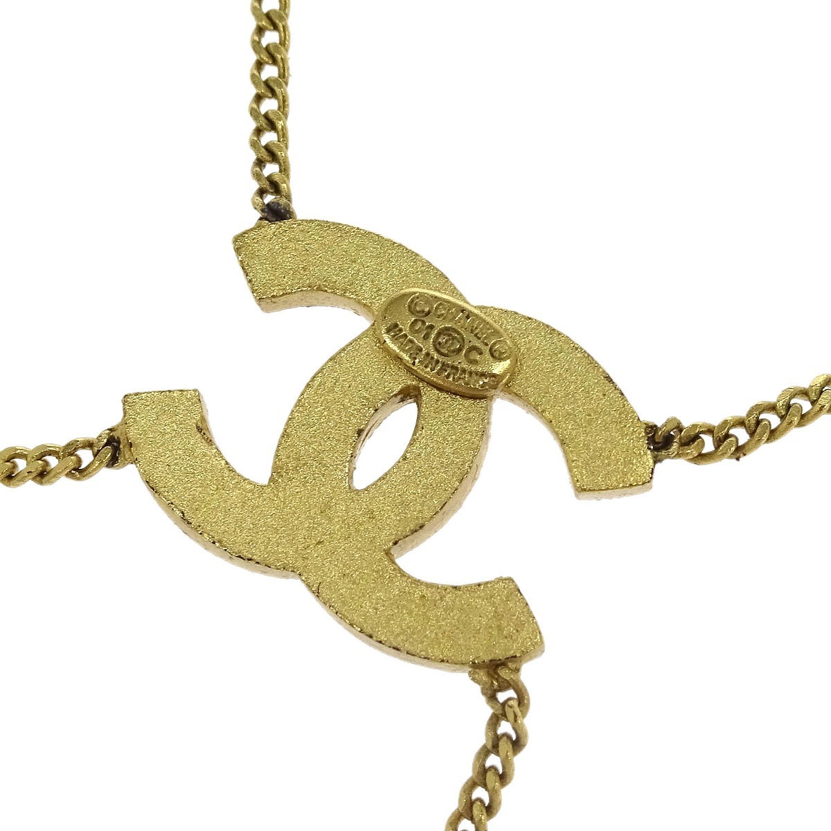 Chanel Chanel CC No.5 Pendant Necklace Metal Goud
