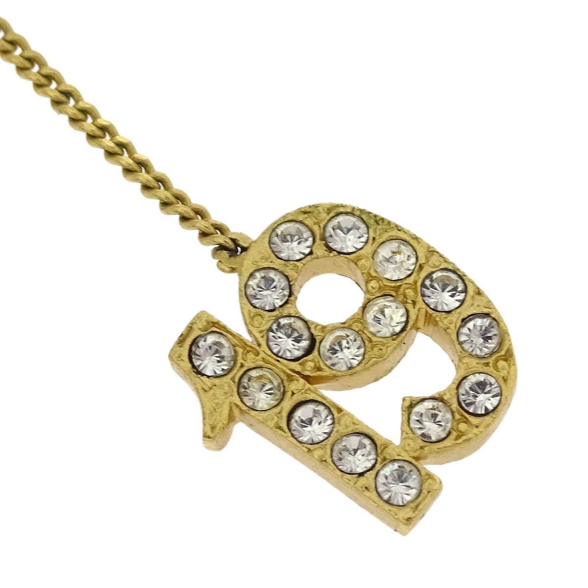 Chanel Chanel CC No.5 Pendant Necklace Metal Goud