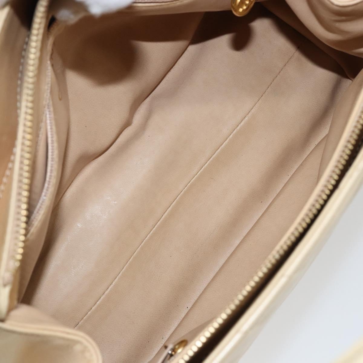 Chanel V Stitch Leather Beige