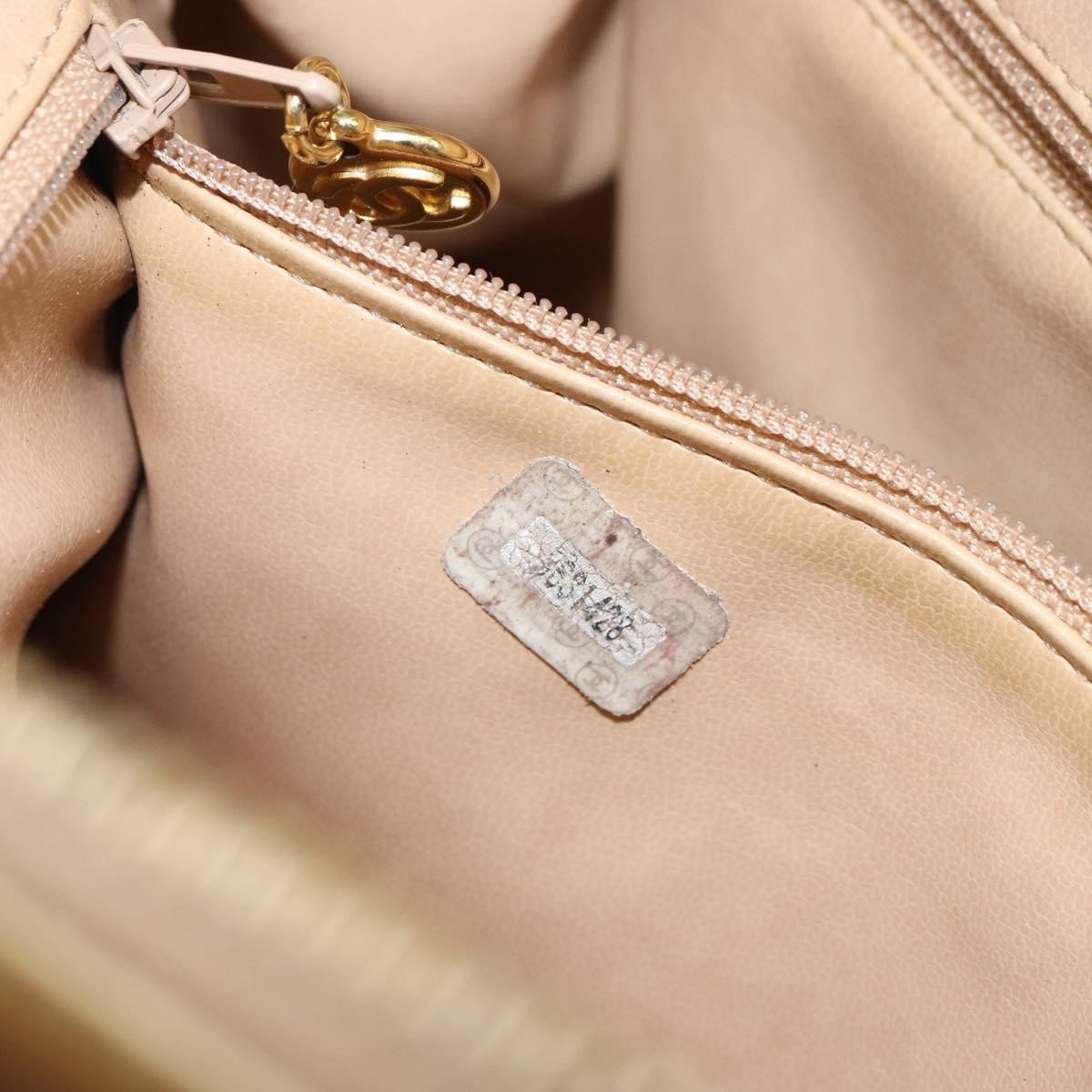 Chanel V Stitch Leather Beige