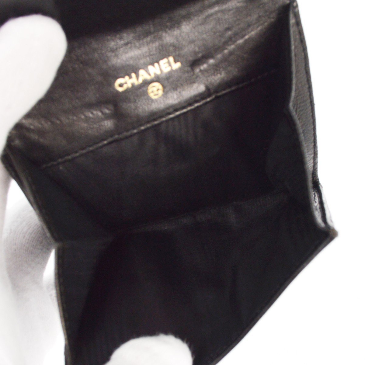 Chanel Timeless CC Bifold Wallet Caviar Zwart