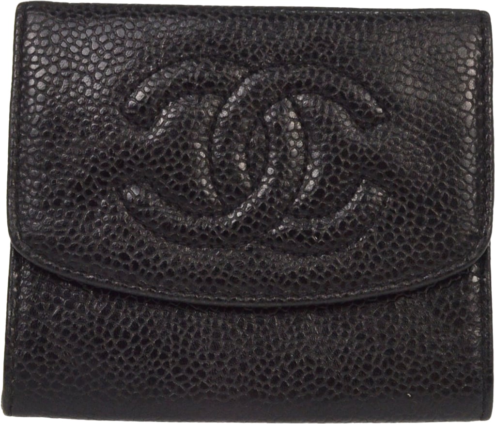 Chanel Timeless CC Bifold Wallet Caviar Zwart
