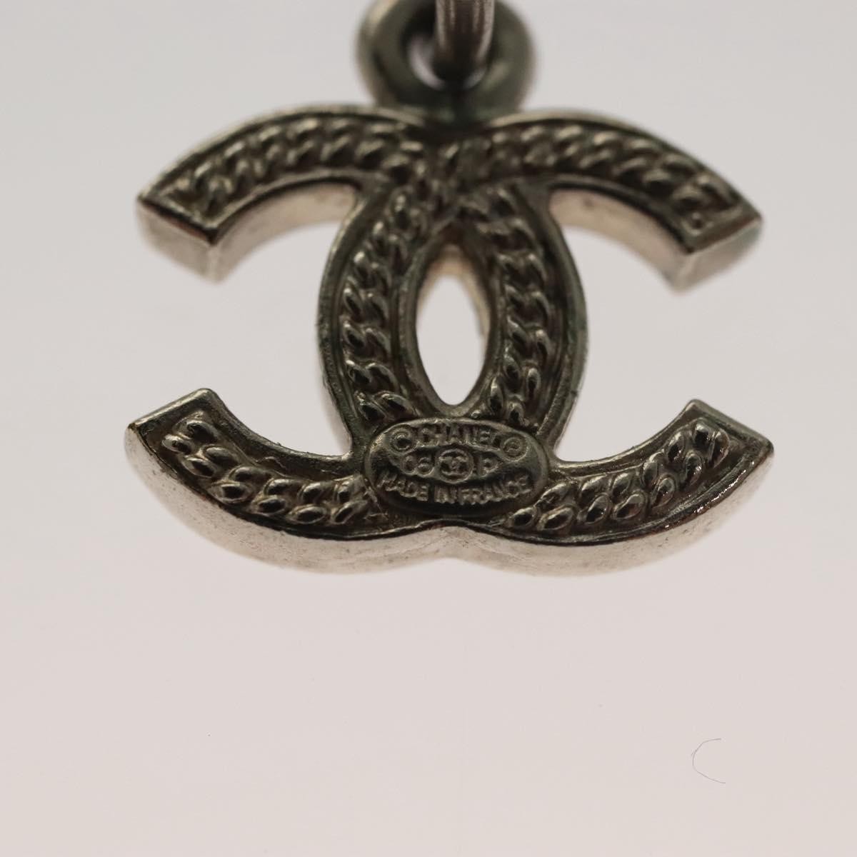 Chanel Chanel CC Logo Hoop Earrings Metal Zilver