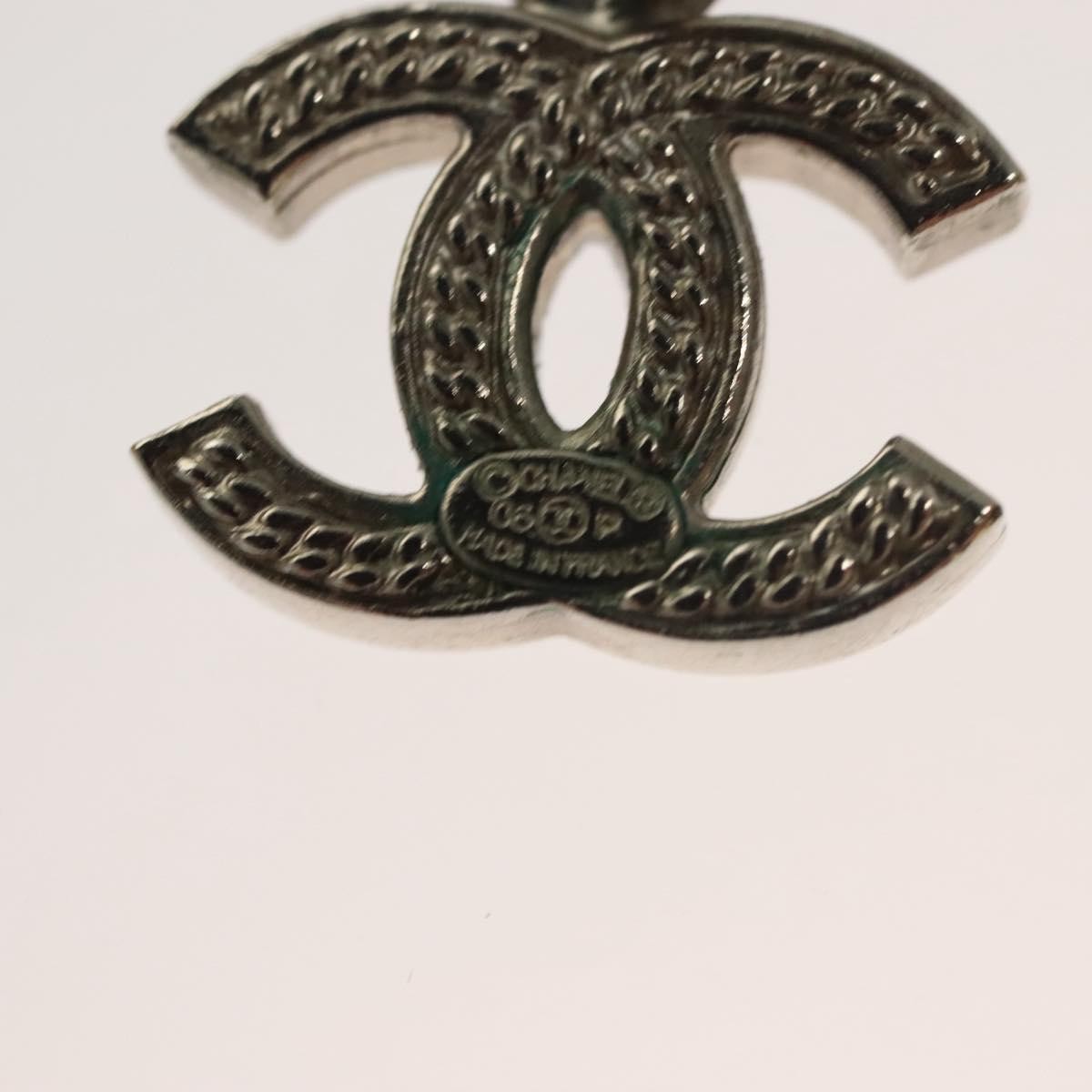 Chanel Chanel CC Logo Hoop Earrings Metal Zilver