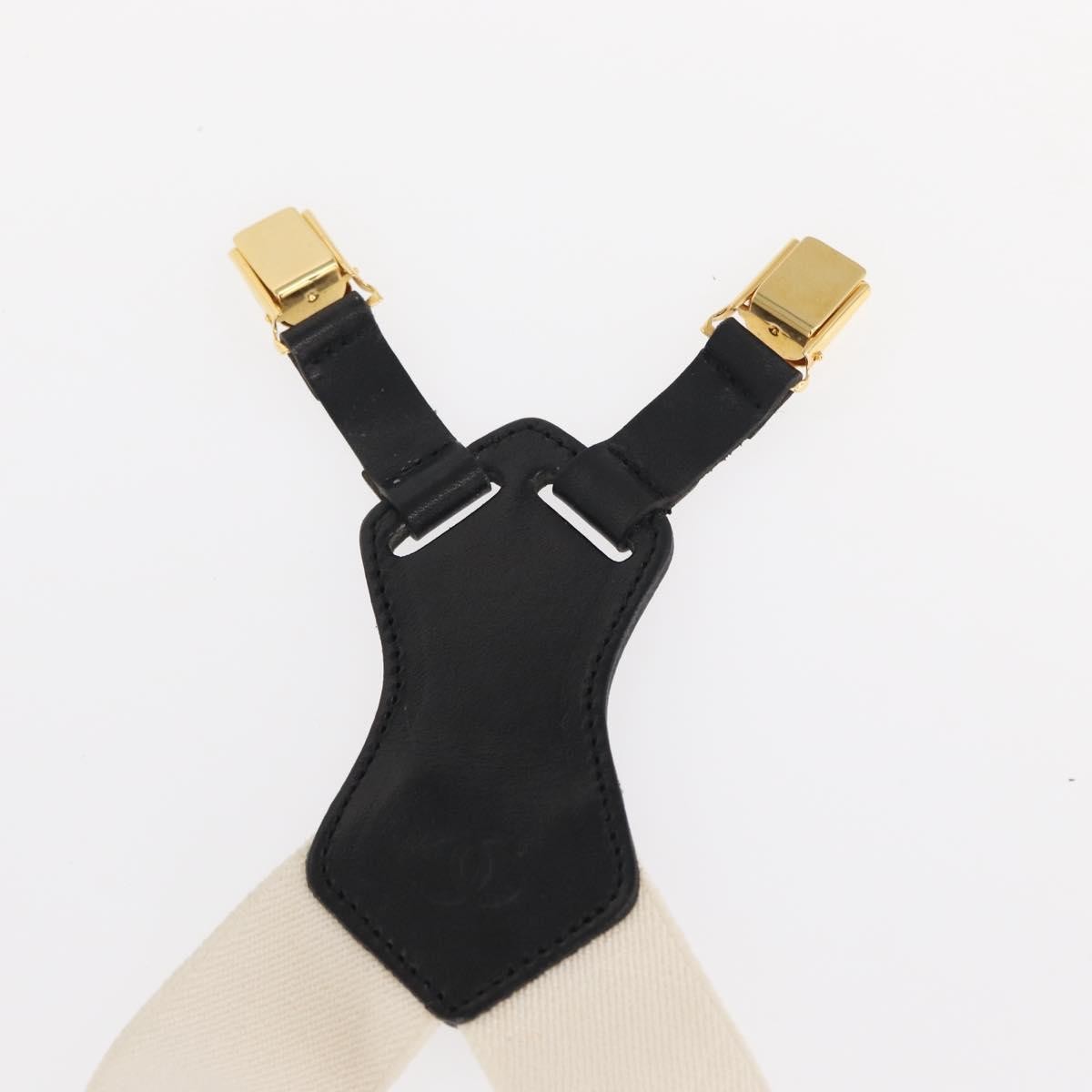 Chanel Chanel Logo Suspenders Canvas Wit