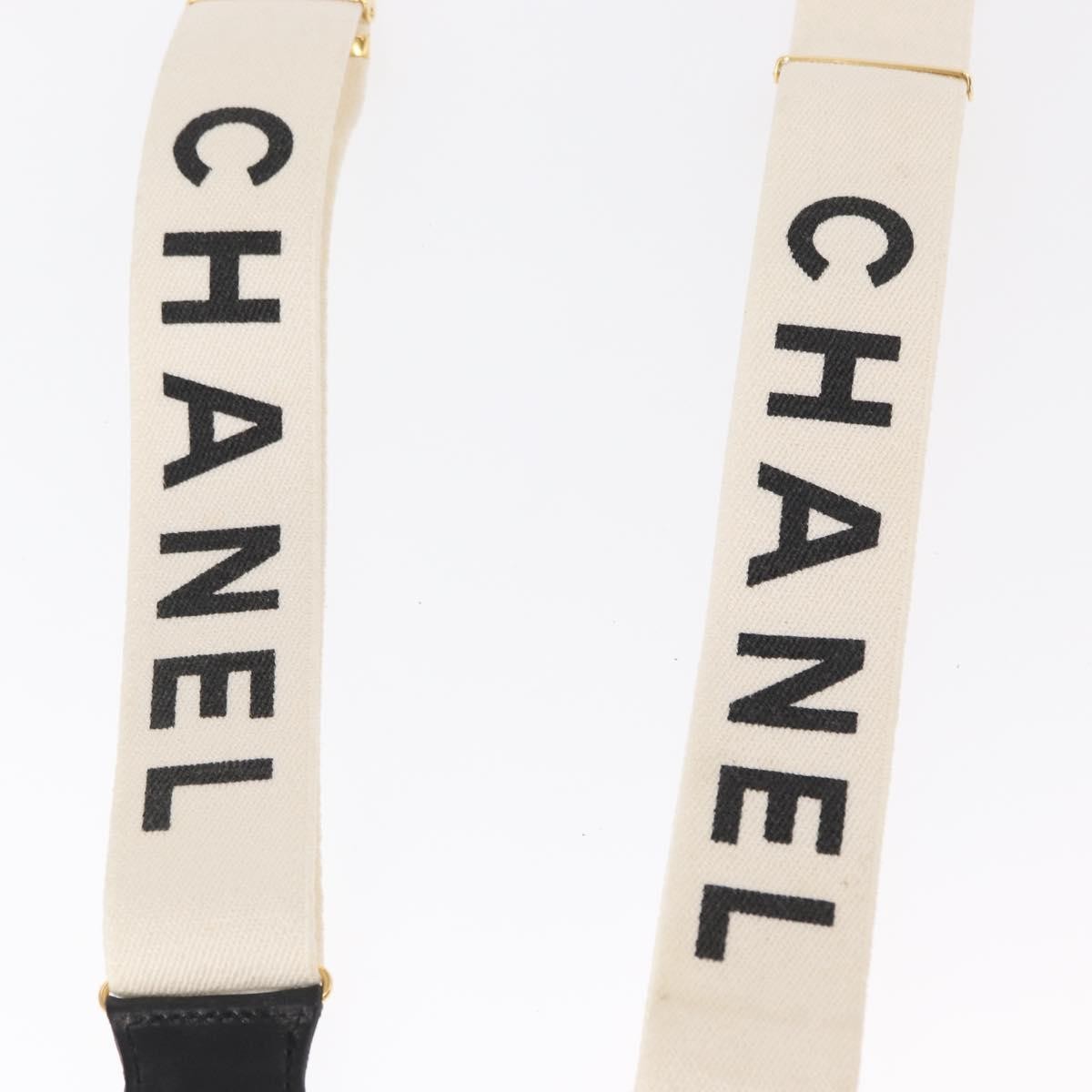 Chanel Chanel Logo Suspenders Canvas Wit