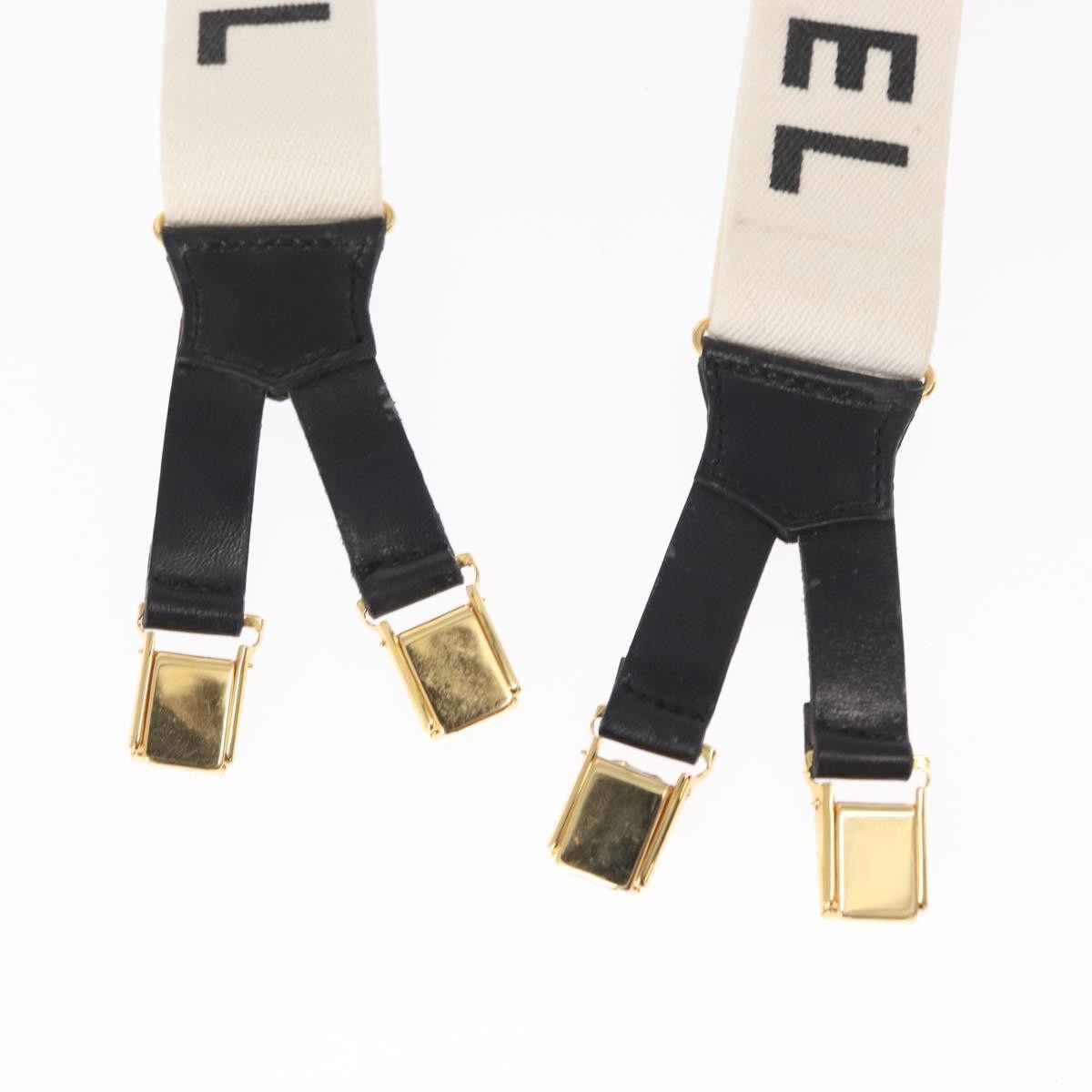 Chanel Chanel Logo Suspenders Canvas Wit