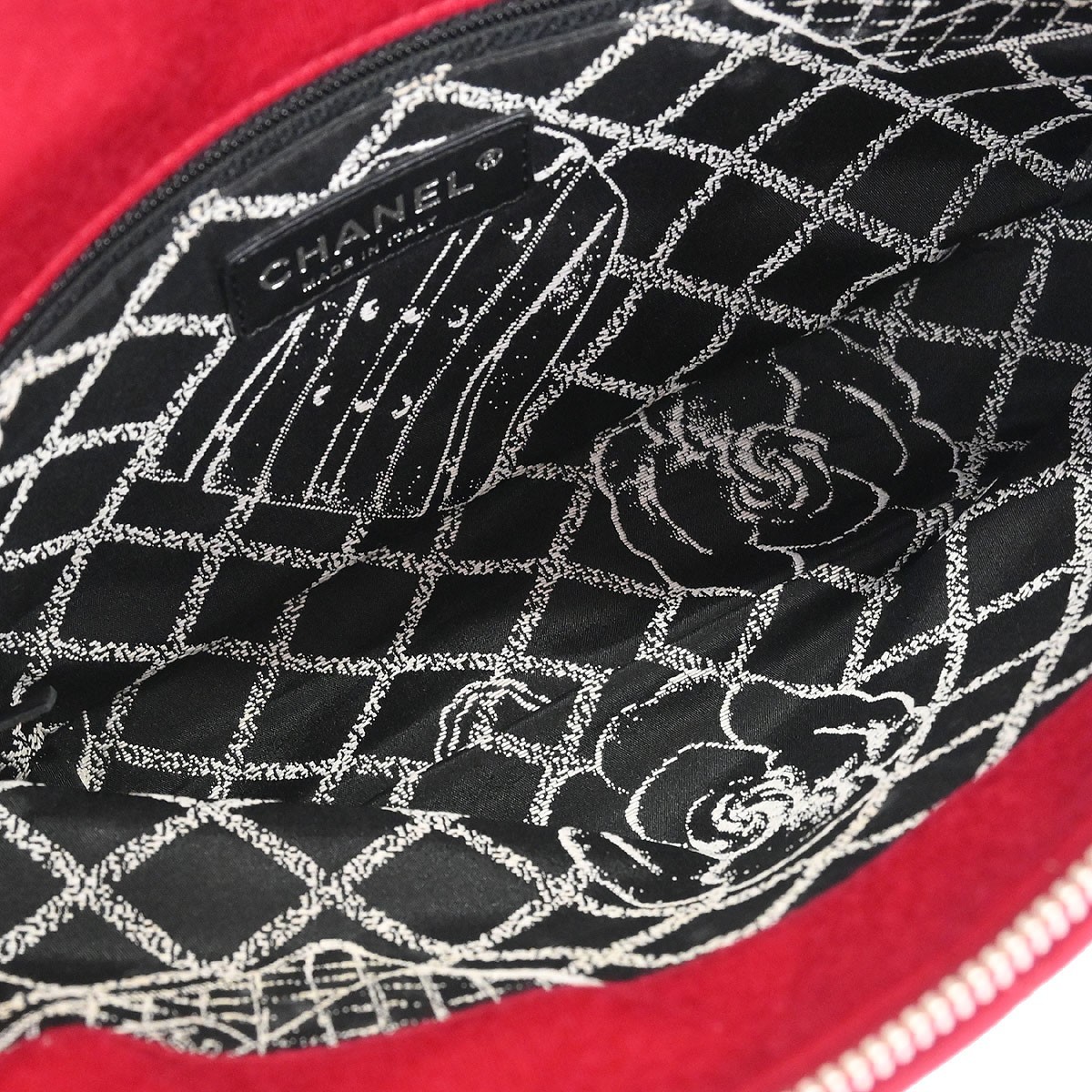 Chanel Chanel Vintage Chain Shoulder Bag Cotton Rood