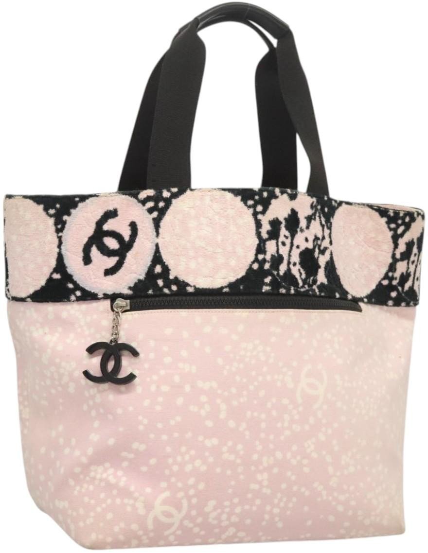 Chanel Chanel Biarritz Tote Quilted Canvas Large Roze