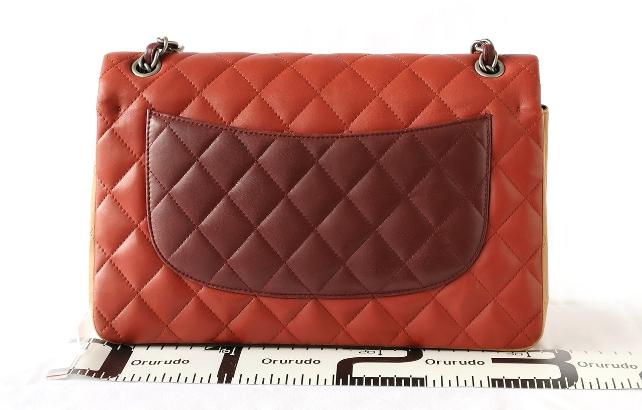 Chanel Paris-Edinburgh Flap leather large Rood