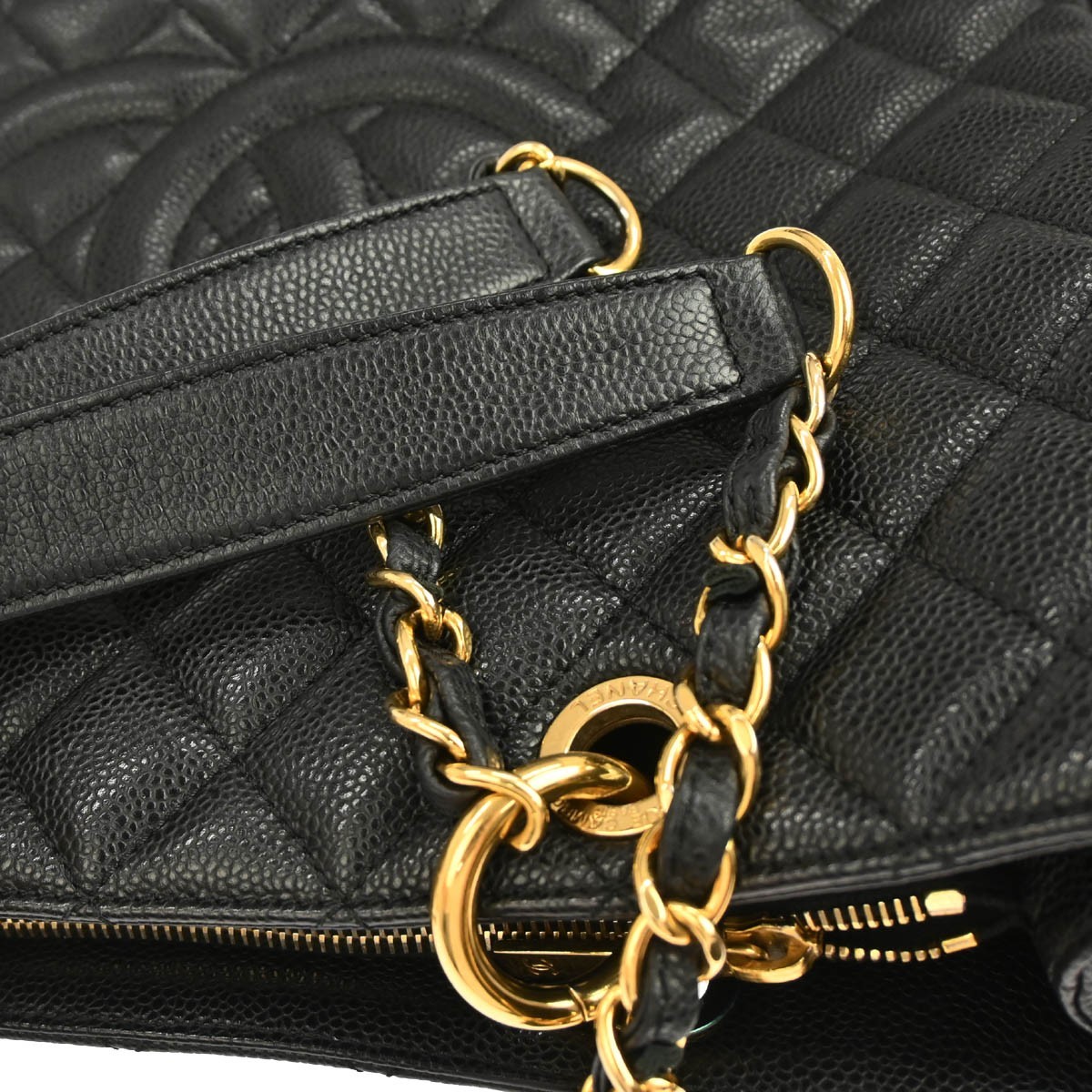 Chanel Chanel Grand Shopping Tote Quilted Caviar XL Beige