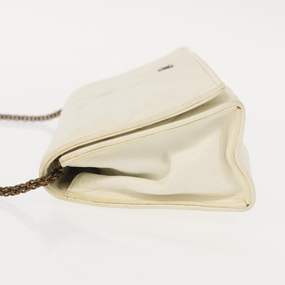 Chanel Chanel Full Flap Wallet on Chain Quilted Lambskin Wit