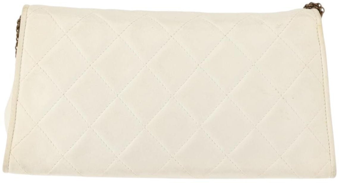 Chanel Chanel Full Flap Wallet on Chain Quilted Lambskin Wit