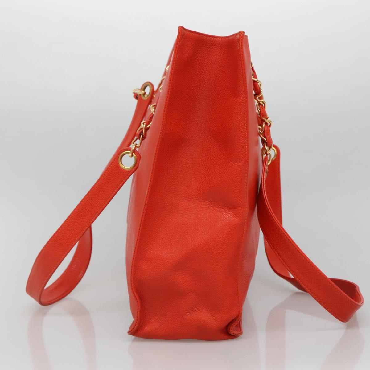 Chanel Chanel Grand Shopping Tote Quilted Calfskin Oranje