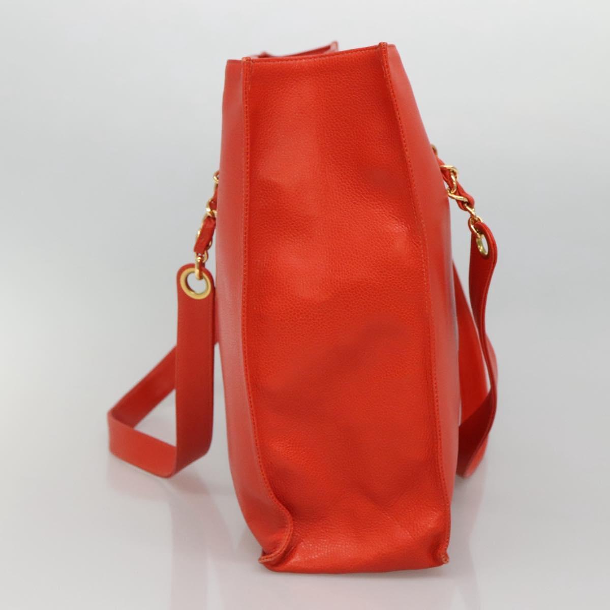 Chanel Chanel Grand Shopping Tote Quilted Calfskin Oranje