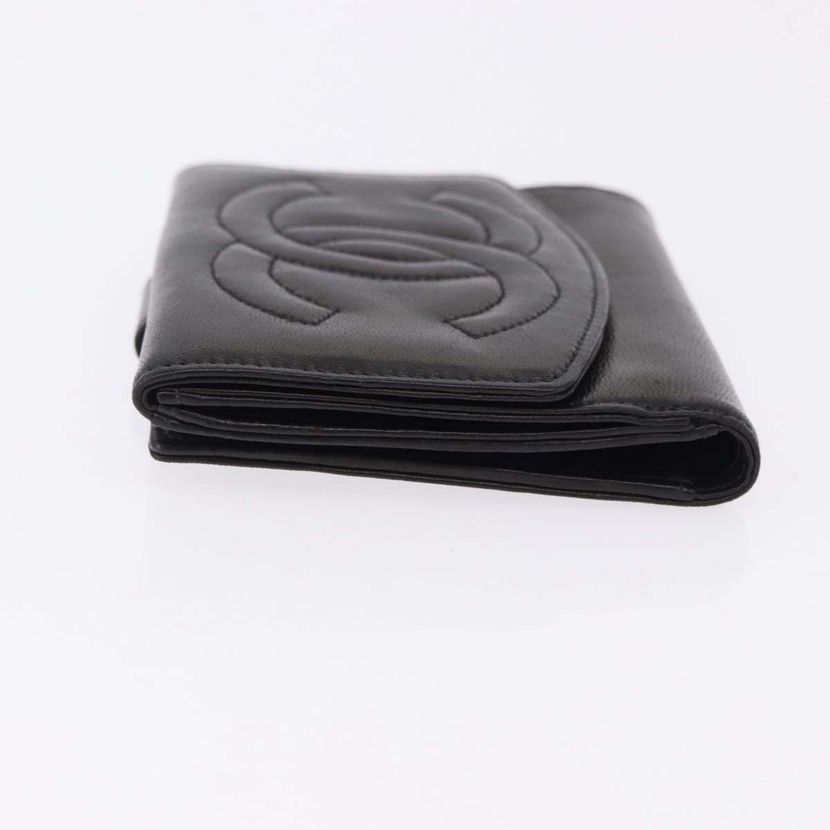 Chanel Vintage Timeless Bifold Lambskin Compact Zwart