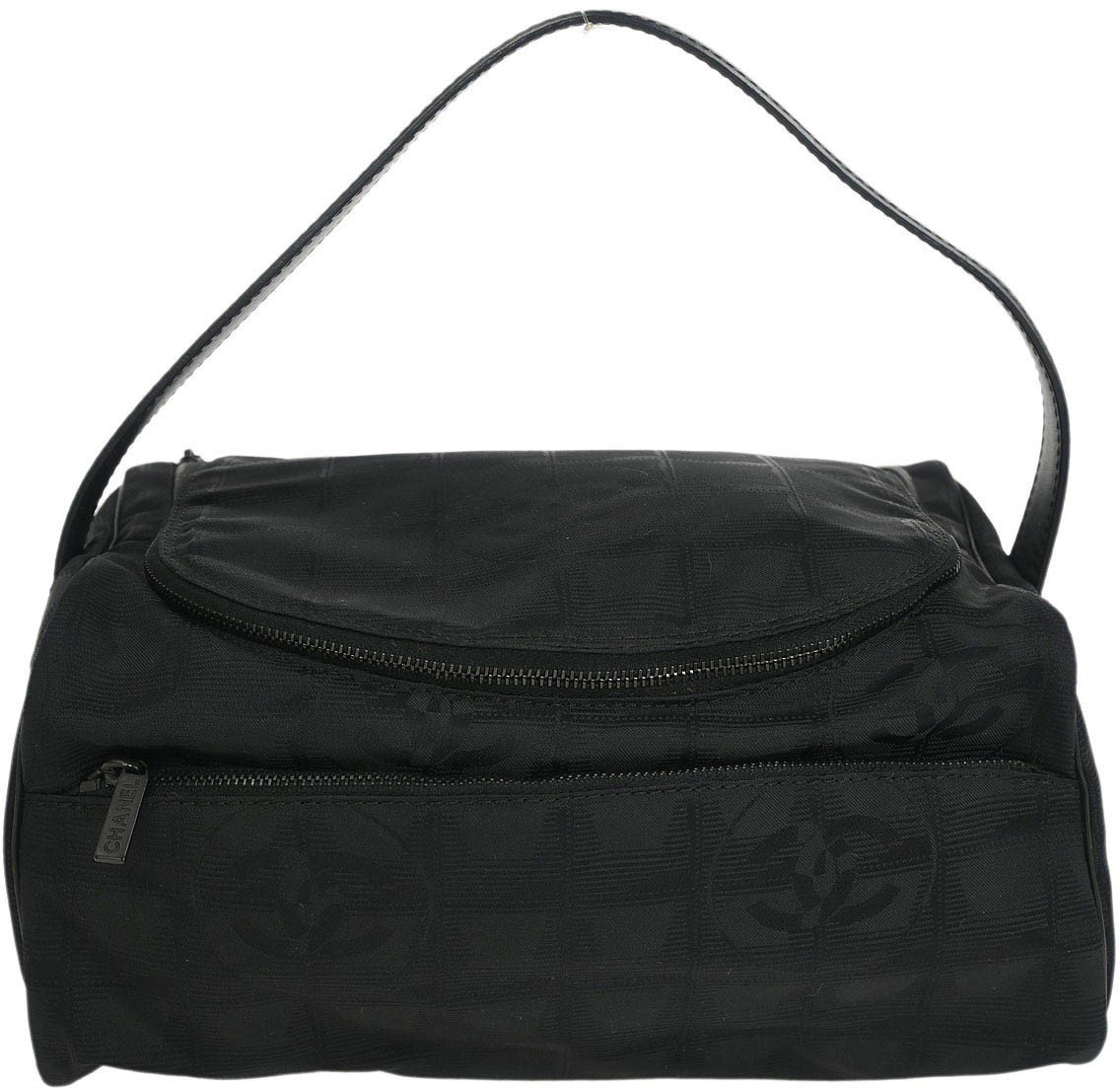 Chanel Chanel Travel Line Barrel Bag Nylon Small Zwart