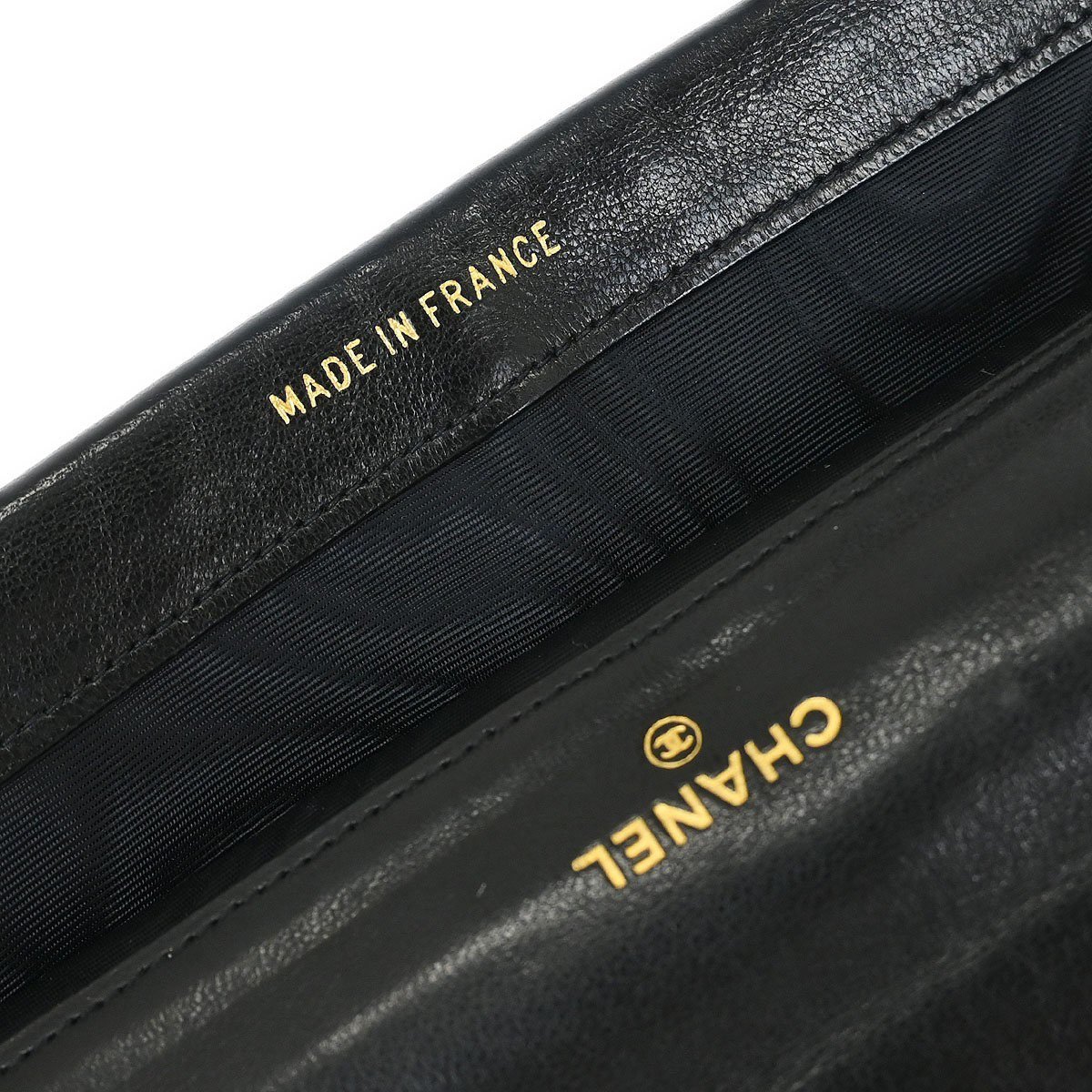 Chanel Chanel Vintage CC Flap Wallet Leather Zwart