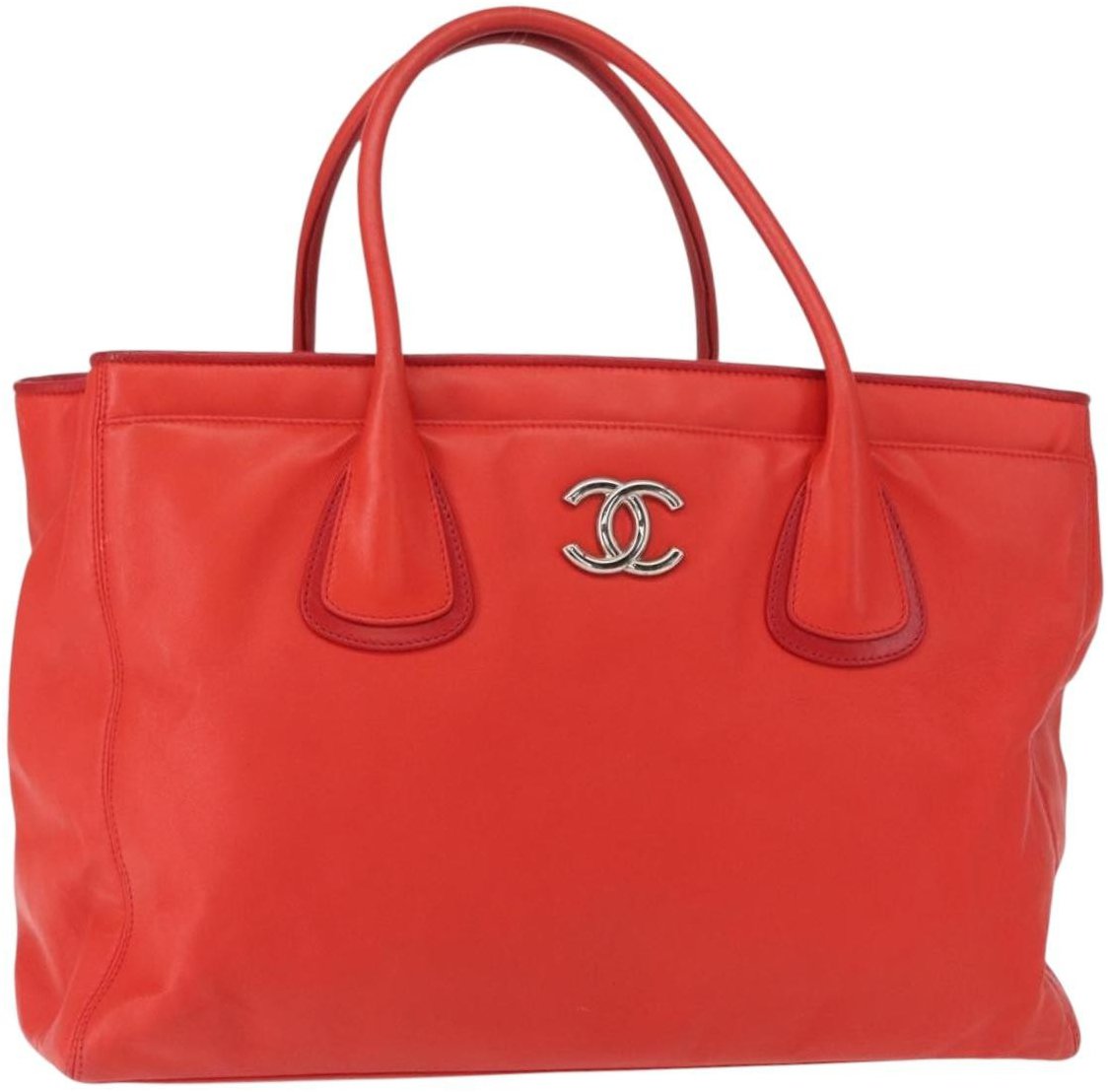 Chanel Chanel Cerf Executive Tote Leather Medium Rood