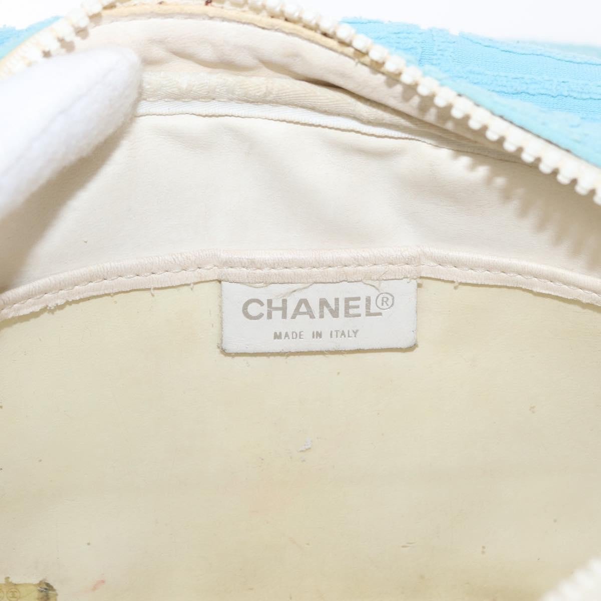 Chanel Sport Line Resin Camera Flap Bag Terry Cloth Medium Blauw