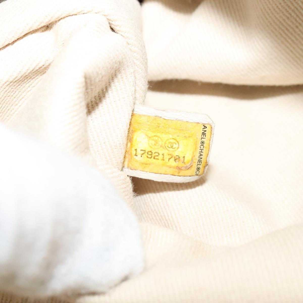 Chanel Chanel Deauville Tote Perforated leather Wit