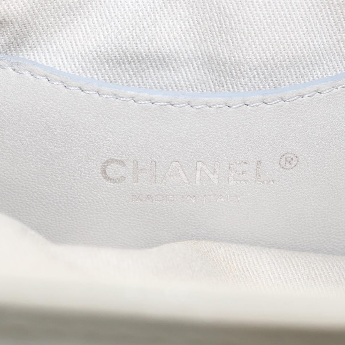 Chanel Chanel Just Mademoiselle Bag Quilted Iridescent Leather Medium Grijs