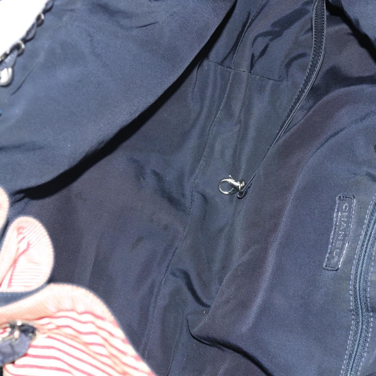 Chanel Chanel Stretch Spirit Cabas Quilted Denim Large Blauw